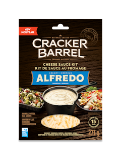 Mealtime just got a lot easier and more delicious with NEW Cracker Barrel® Cheese Sauce Kits. From pastas to appetizers, or even to make your vegetables tastier — our cheesy sauces bring the goodness of 100% Real Cheese to any family favourite.