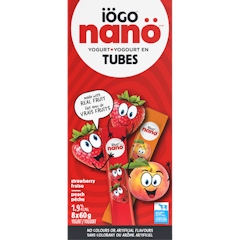 Yogurt tubes made with real fruit and delicious flavours that your kids will always eat out of their lunch box.