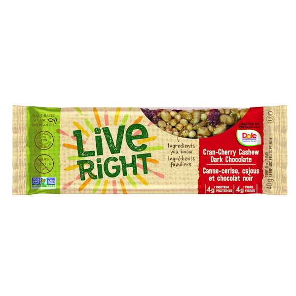 We are snackers. We live out loud. Live Right keeps us going. Plant-based, 70% organic, non-GMO. Real food. Tasty snacks, made right in Canada. Snack right. Live Right. Find us in the organic section!