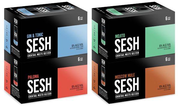 SESH: Cocktail Meets Seltzer delivers authentic cocktail flavors with a lower calorie, zero sugar, gluten free, and all natural seltzer base. Our 6 pack lineup includes our Moscow Mule, Gin & Tonic, Paloma, and Mojito.