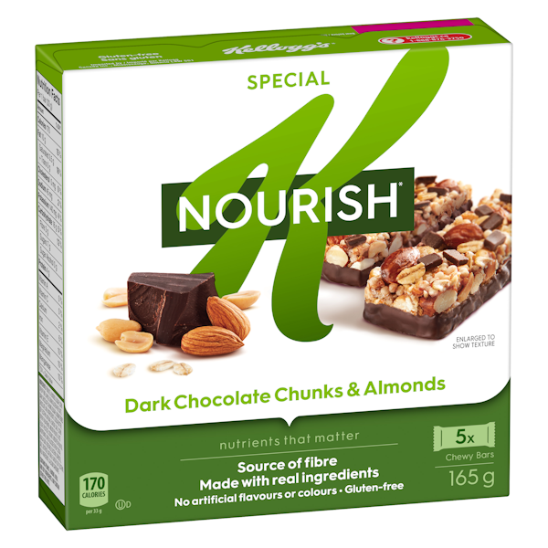 Snack Smart On The Go! Special K Nourish* bars are made with real ingredients like real cranberries, coconut and gluten-free oats.