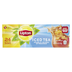 These Lipton Iced Tea bags let you easily brew pitchers of refreshing unsweetened iced tea for your family and friends. Our blends are made with real tea leaves specially blended for iced tea. Smooth, refreshing Lipton Iced Tea is the perfect addition to any meal - and is a good alternative to water! As an added bonus, our tea is made with only 100% Rainforest Alliance certified tea leaves - meaning its good for you and the planet. Explore all of our varities: Family Iced, Family Decaf, Family Peach, Family Strawberry Watermelon, Family Southern Sweet, Family Cold Brew, Family Cold Brew Decaf, Gallon Iced, Gallon Decaf, and Gallon Southern Sweet
