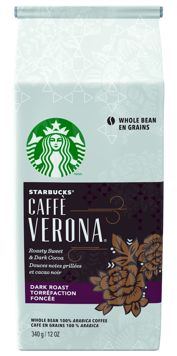 Bring home the fresh taste you love with these Starbucks® whole bean coffees. Available in three iconic varieties: Pike Place, Caffe Verona & Espresso.