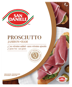 When it comes to Italian deli meats, none is more revered than prosciutto, and no prosciutto is more adored than our own San Daniele® Prosciutto. Made according to old-world tradition, San Daniele® is the #1 Prosciutto brand in Canada*.  **Claim based on MarketTrack Service for the Luncheon Meats category, 52 weeks ending Jan 29, 2022 for the National Branded Sliced Genoa & A/O Dry Cured segments and GB+DR+MM+GM+WC Channel. Copyright (c) 2018, The Nielsen Company.