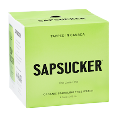 Sapsucker is organic, sparkling tree water from Canadian maple trees. Its subtle, natural sweetness and light bubbles make it irresistibly refreshing.
